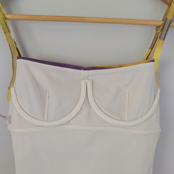 Rasurel Swimsuit One Piece Size Small Yellow Abstract Print - Picture 12 of 14